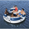 Надувной матрас-остров BESTWAY LAZY DAYZ 256х256см (239х239х63,5см) с ручками и подстаканниками, до 450кг 43536 BW